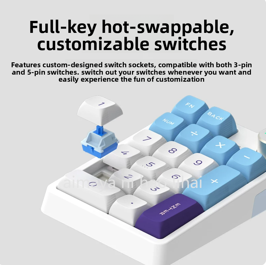 Gaming Keyboard Mechanical - Kzzi K20 Mini-Tastatur, drei Modi, Bluetooth,