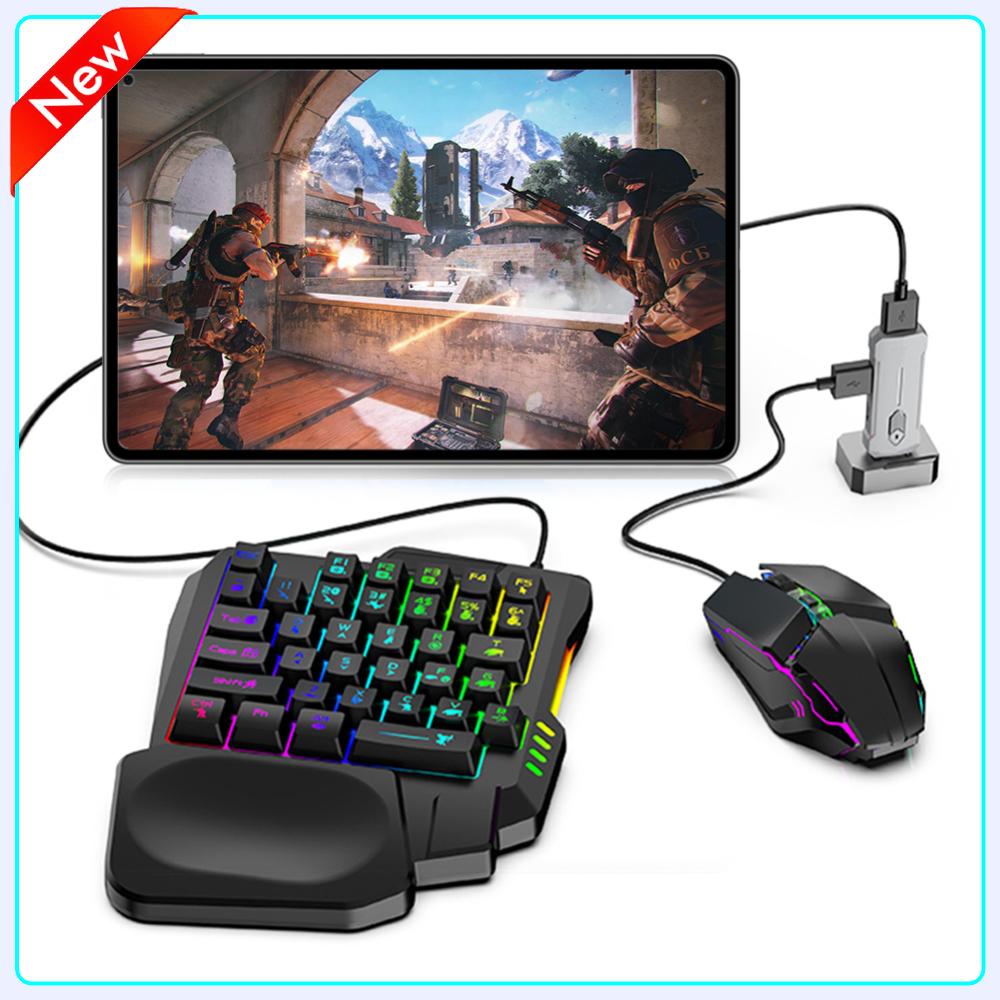 Gaming Keyboard And Mouse Converter For Mobile - 5-in-1-Mobilspielkonverter, Tastatur-Maus-Gaming-Set BT 5.3 für PUBG