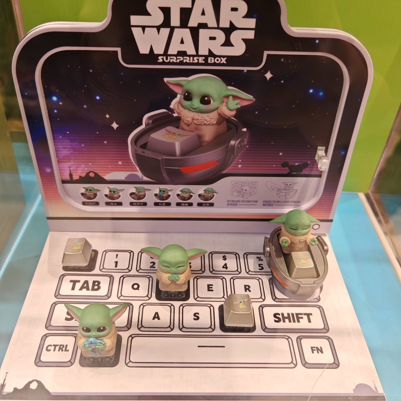 Gaming Keyboard Mechanical - Miniso Star Wars Überraschungs-Blindbox-Tastenkappenfigur, Stressabbau, dekorativ,