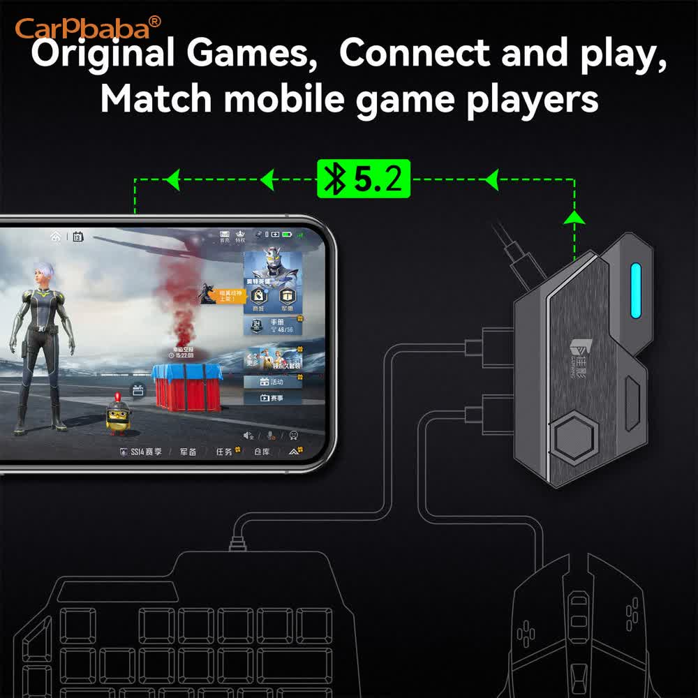 Gaming Keyboard And Mouse Converter For Mobile - Mix SE/Lite Maus- und Tastatur-Konverter Professionelles