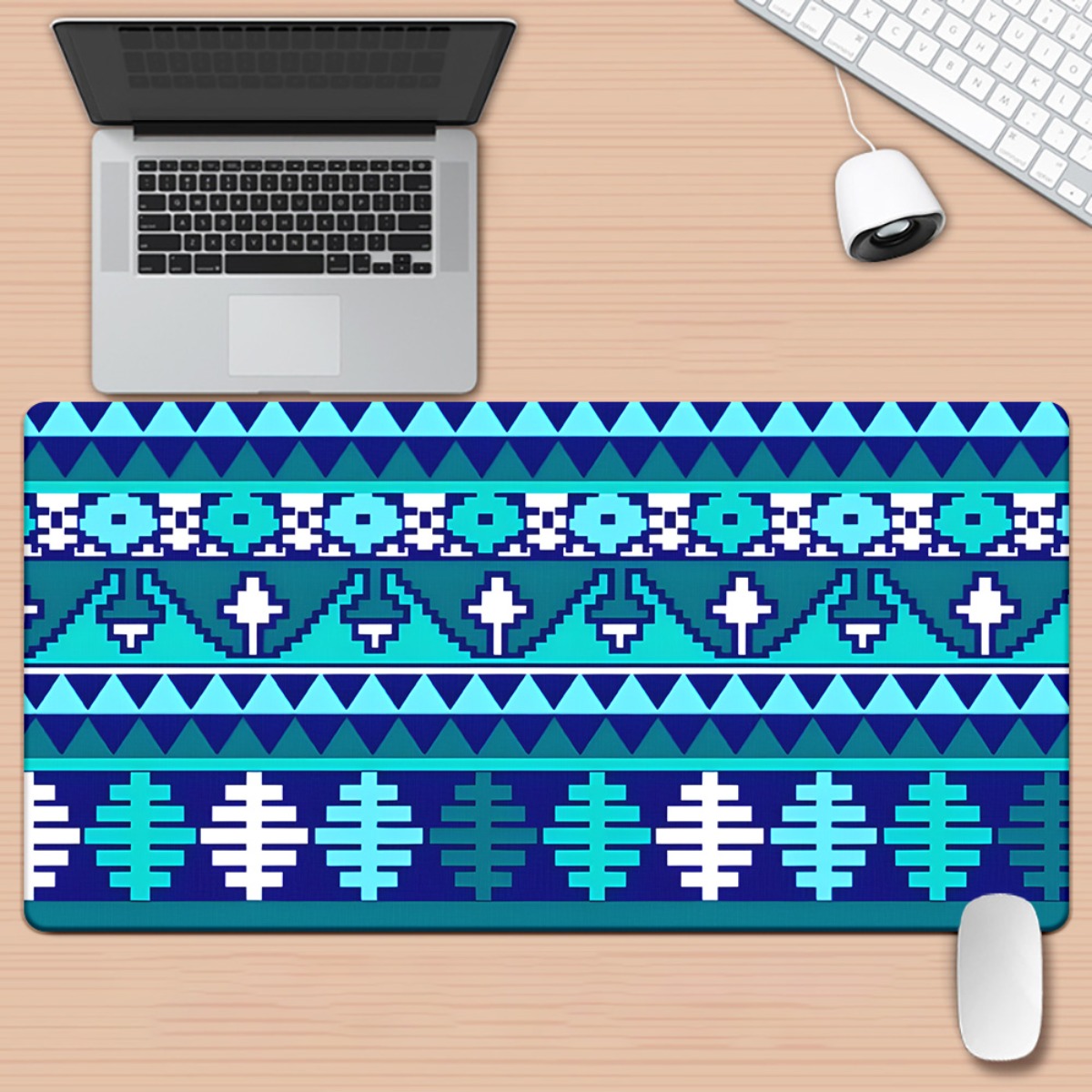 Gaming Keyboard Brand - Brand Tribal Blue HD Bedruckte Schreibtischunterlage