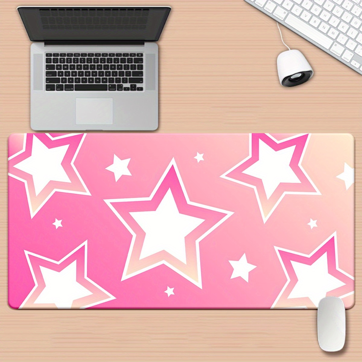 Gaming Keyboard Brand - Brand Iron Art Schreibtischunterlage Star Pink