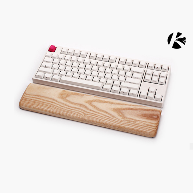 Gaming Keyboard Ergonomics - Kashcy massive Ashtree-Handballenauflage aus Holz für