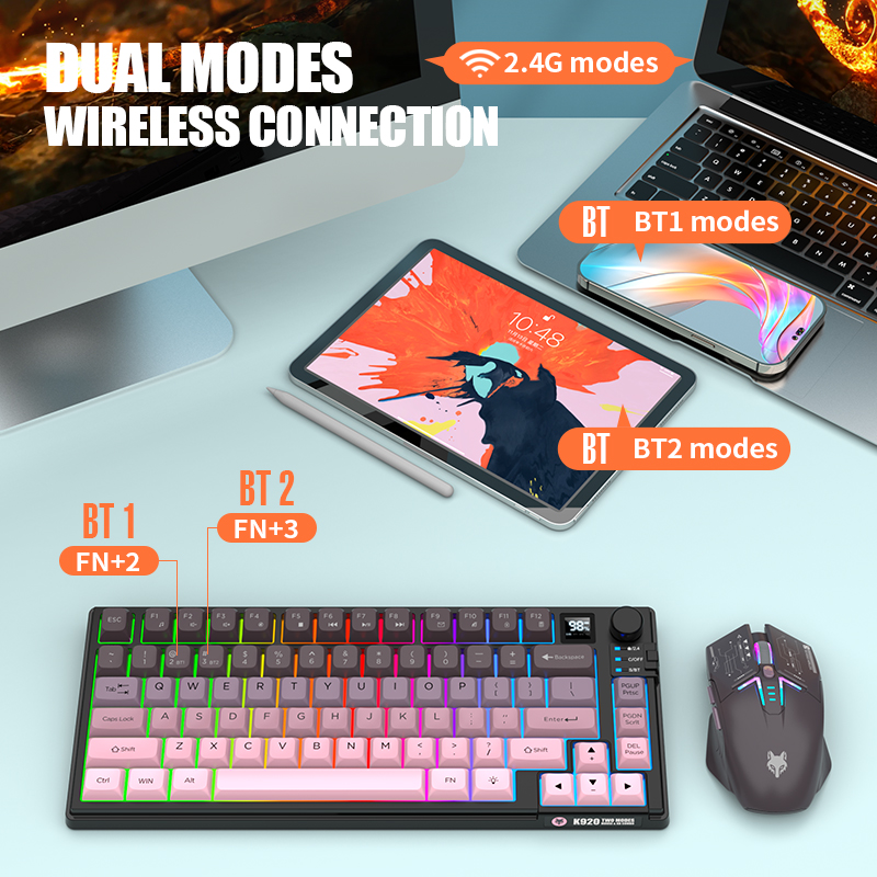 2,4-GHz-Dual-Mode-Bluetooth-Ga – Gaming Keyboard Ergonomics Bewertung und Preis