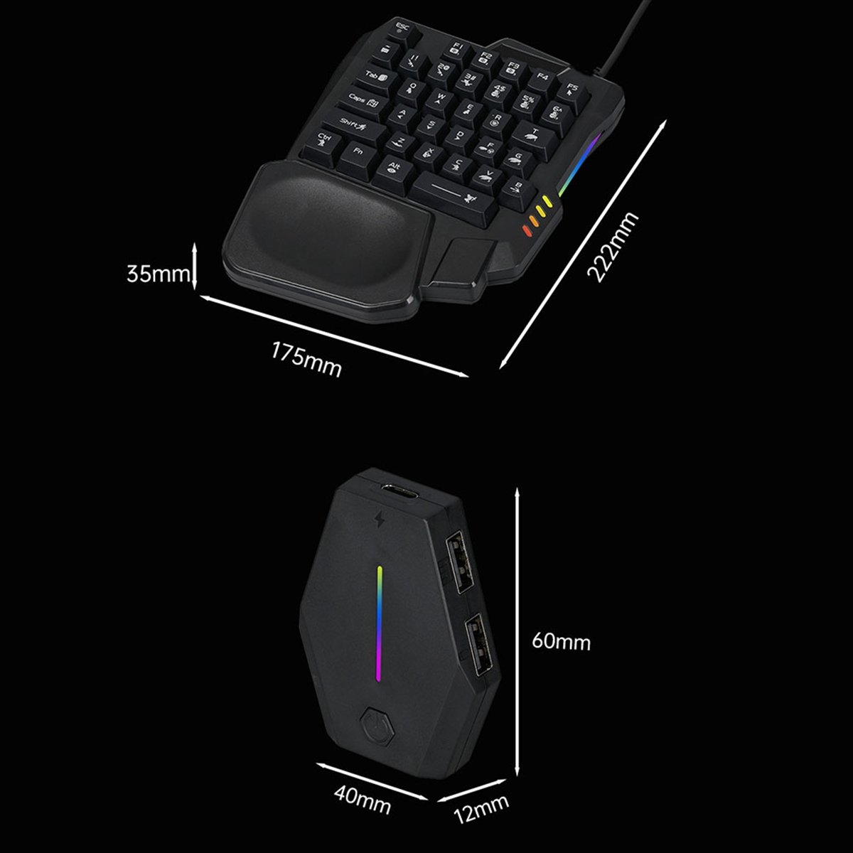 ★ ▲   35-Tasten Ergonomische R – Gaming Keyboard And Mouse Converter For Mobile Bewertung und Preis
