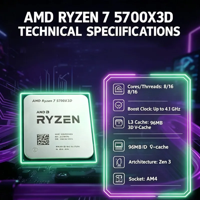AMD Ryzen 7 5700X3D PC-Bau-CPU – Amd Cpu Ryzen 7 Bewertung und Preis