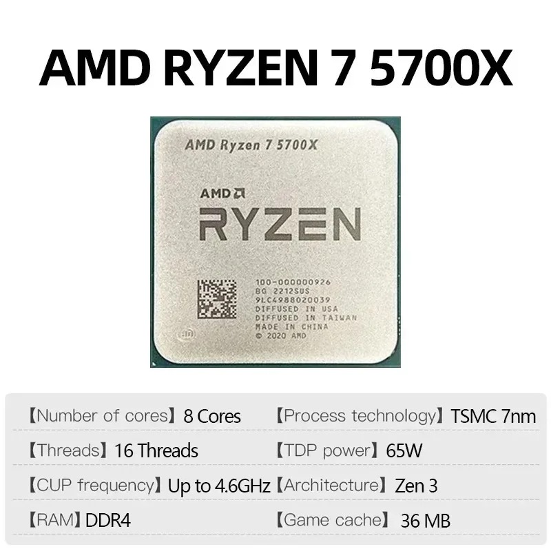 AMD Ryzen 7 5700X 4,6GHz Socke – Amd Cpu Ryzen 7 Bewertung und Preis